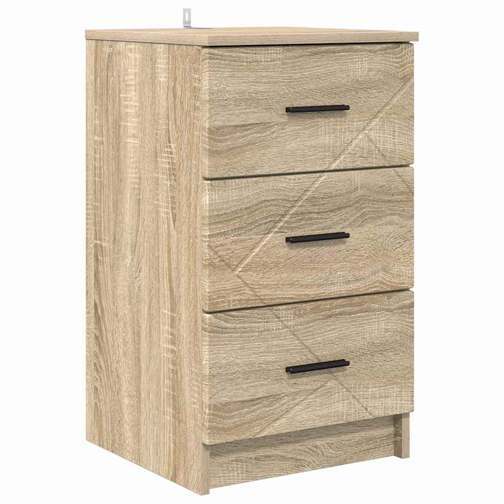 Bedside Cabinet Sonoma oak 38 x 38 x 66 cm Engineered wood