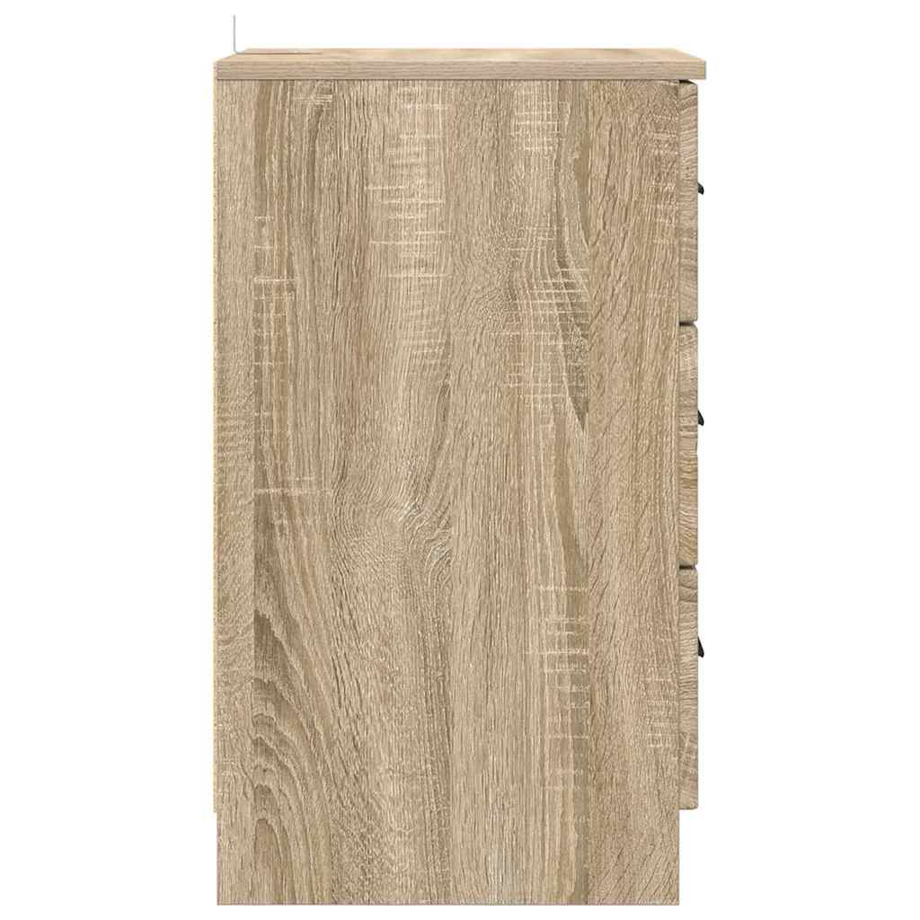 Bedside Cabinet Sonoma oak 38 x 38 x 66 cm Engineered wood