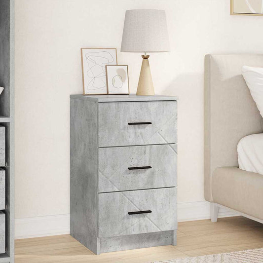 Bedside Cabinet Concrete grey 38 x 38 x 66 cm Engineered wood