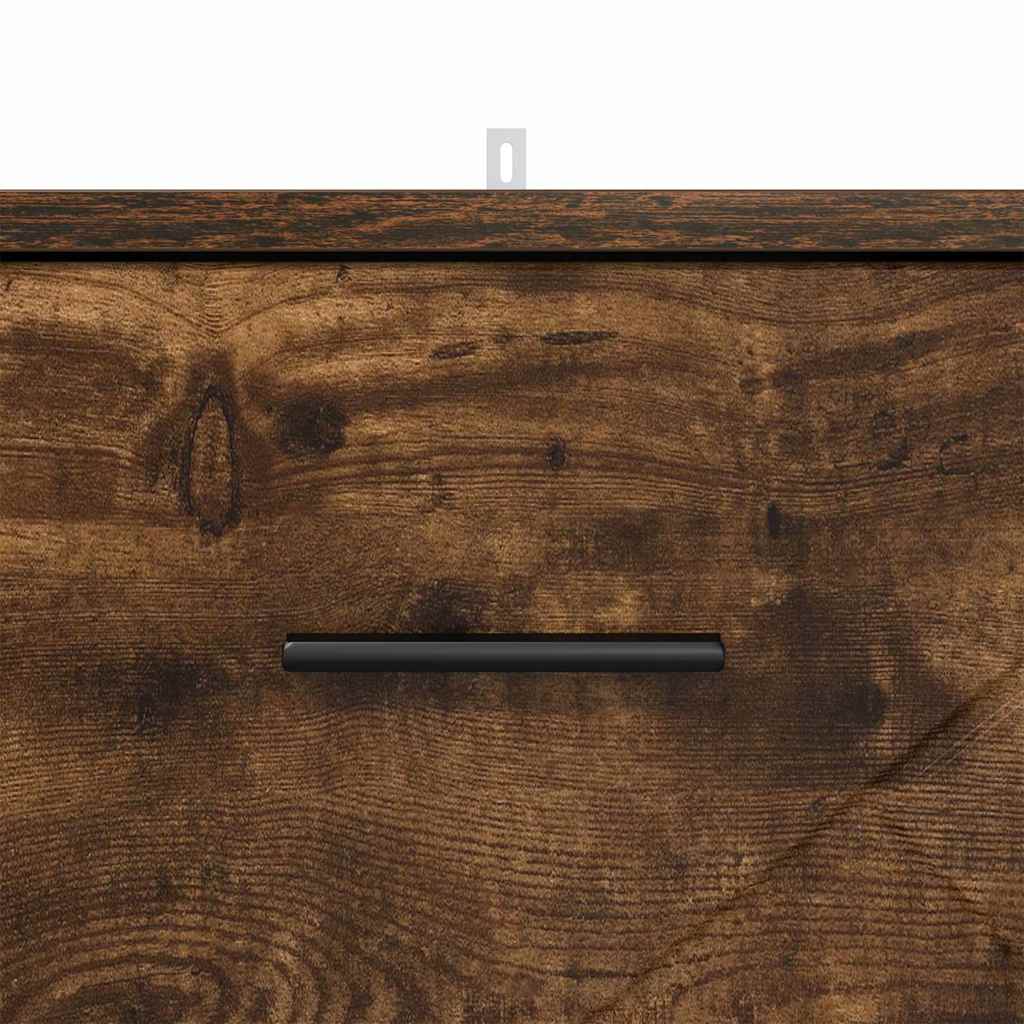 Bedside Cabinet Smoked oak 38 x 38 x 66 cm Engineered wood