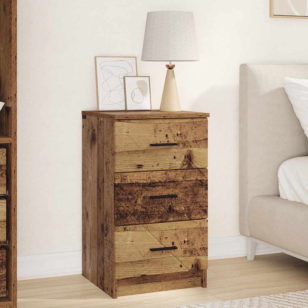 Bedside Cabinet Old wood 38 x 38 x 66 cm Engineered wood