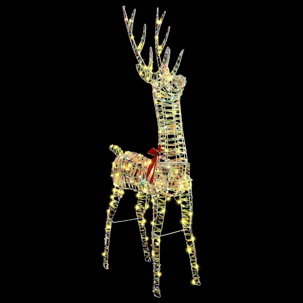 3D Reindeer with 140 LEDs Warm white 128 cm PET