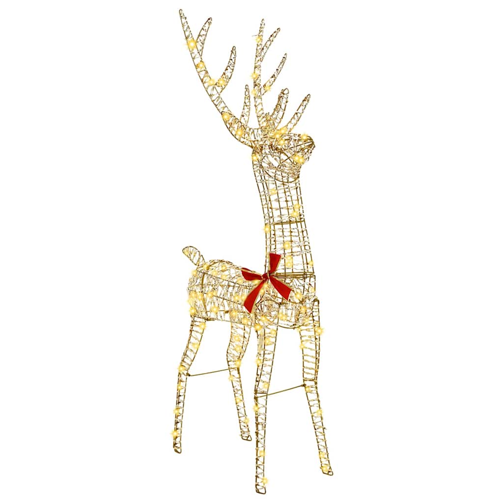 3D Reindeer with 140 LEDs Warm white 128 cm PET