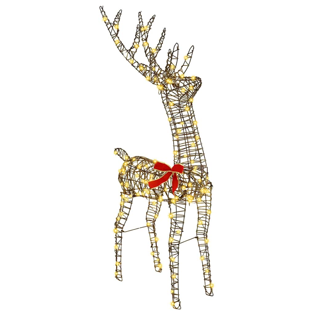 3D Reindeer with 140 LEDs Warm white 68 x 26 x 126 cm Rattan