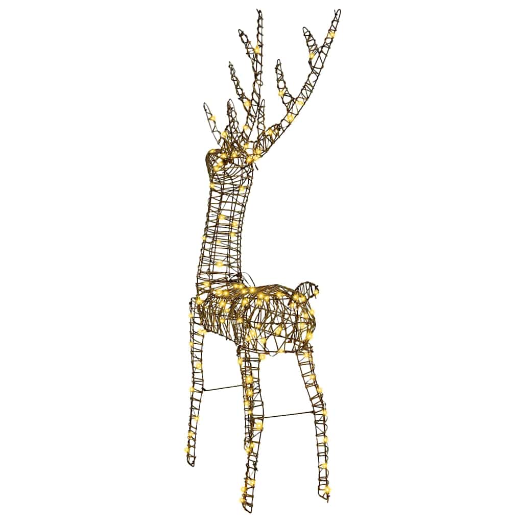 3D Reindeer with 140 LEDs Warm white 68 x 26 x 126 cm Rattan