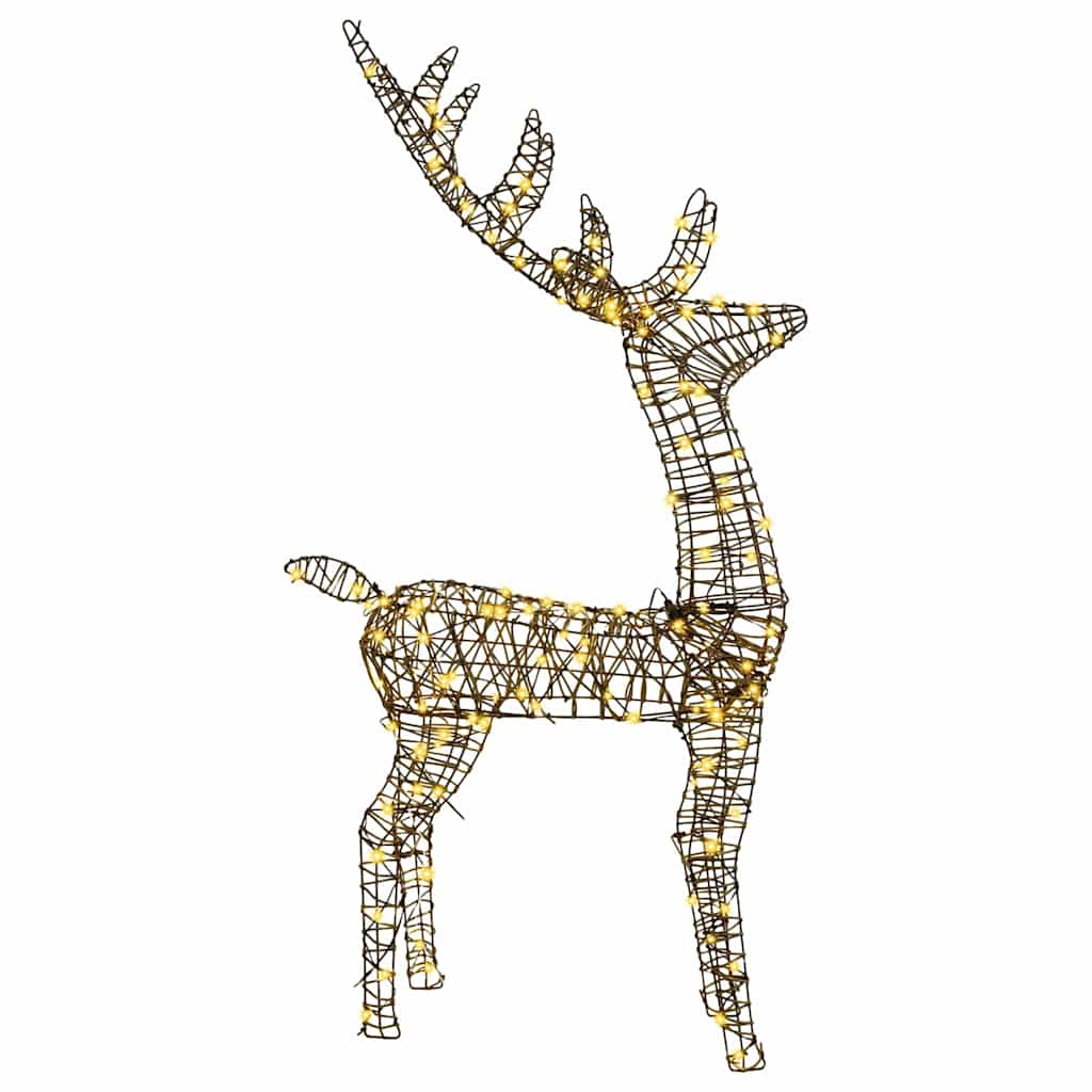 3D Reindeer with 140 LEDs Warm white 68 x 26 x 126 cm Rattan