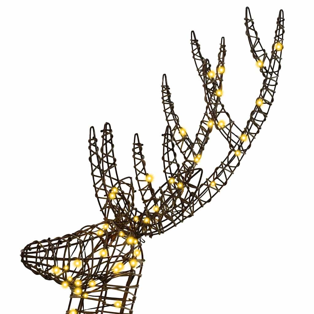 3D Reindeer with 250 LEDs Warm white 180 cm Rattan