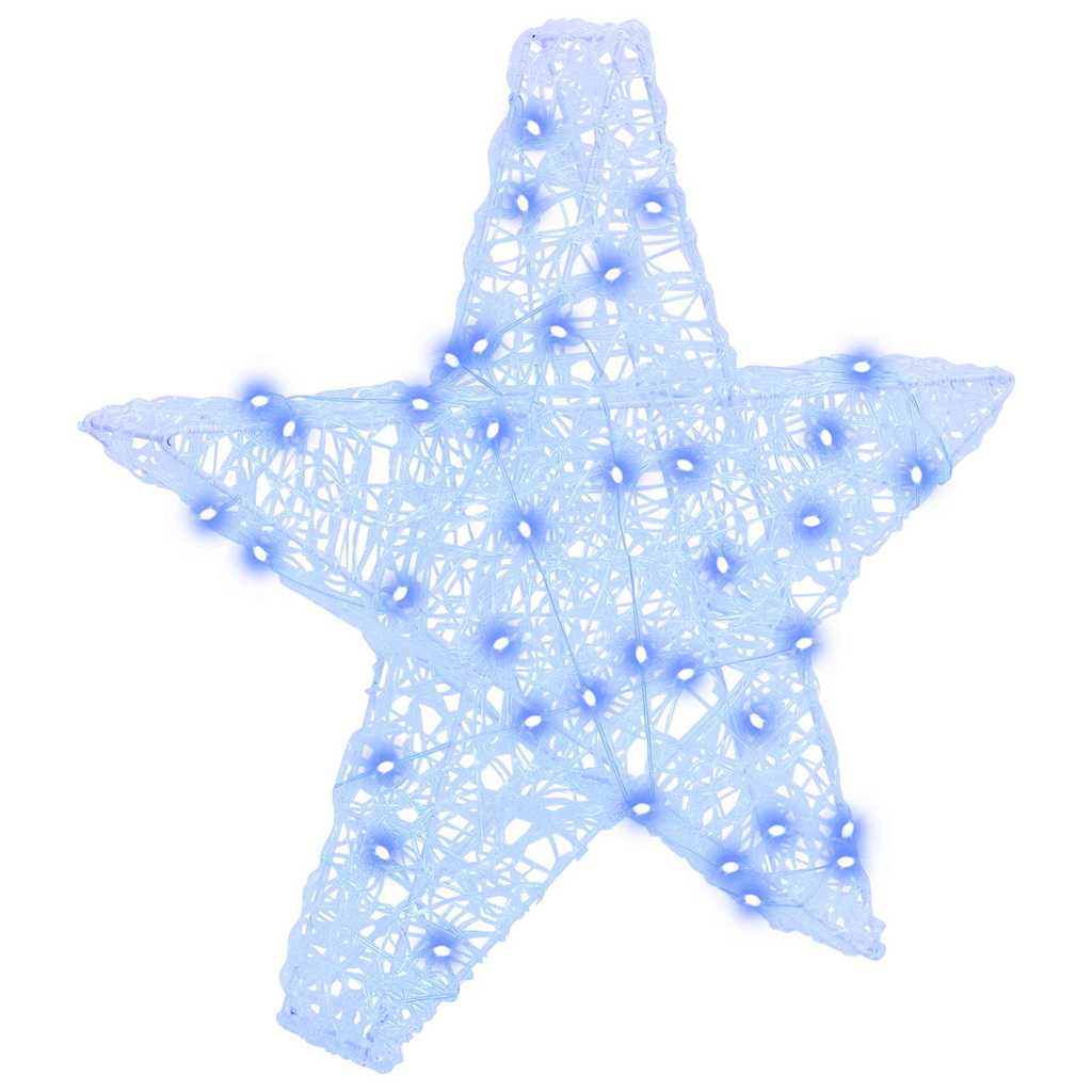 3D Star with 50 LEDs Blue 55 x 53.5 x 10 cm Acrylic