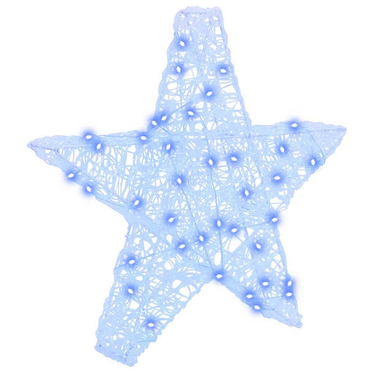 3D Star with 50 LEDs Blue 55 x 53.5 x 10 cm Acrylic