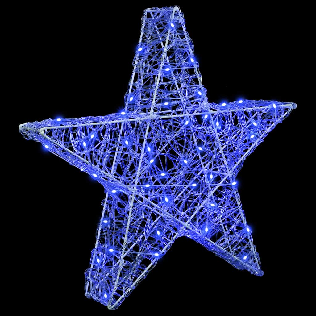 3D Star with 50 LEDs Blue 55 x 53.5 x 10 cm Acrylic
