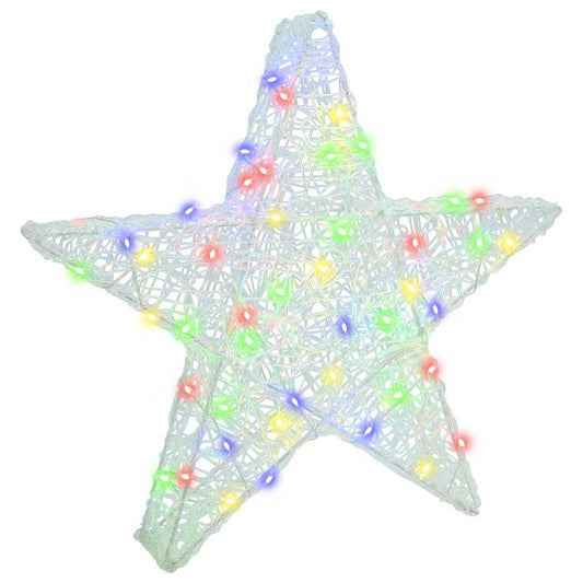 3D Star with 50 LEDs Multicolour 55 x 53.5 x 10 cm Acrylic