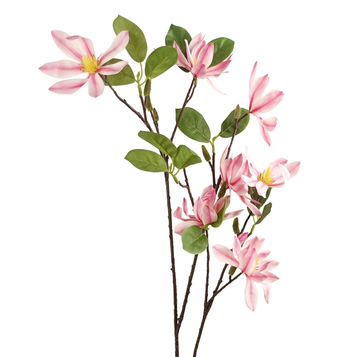 Stunning 100cm Pink Magnolia Floral Spray for Effortless Decor Elegance