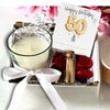 Golden 50th Birthday Gift Hamper: Silver Necklace, Candle & Chocolates Delight