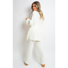 Cozy & Chic: Emma Chunky Knitted Cardigan & Wide Leg Trousers Co-ord Set