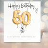 Golden 50th Birthday Gift Hamper: Silver Necklace, Candle & Chocolates Delight