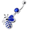 Sparkling Jeweled Honey Bee Belly Ring - Elevate Your Style Today!