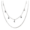 Celestial Charm: Star & Moon Layered Necklace - Gold & Silver Options!