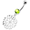 Sparkling Star Belly Ring: 925 Silver & Cubic Zirconia Jewelry for Your Style