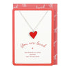 You Are Loved Heart Pendant Necklace Card