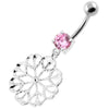 Sparkling Star Belly Ring: 925 Silver & Cubic Zirconia Jewelry for Your Style