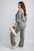 Chic Patricia Knitted Co-Ord Set: Long Sleeve Top & Wide Leg Pants