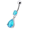 Trending Teardrop Jewel Belly Ring - Elevate Your Style Instantly!