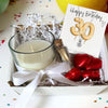 30th Birthday Bliss: Gold Balloon Gift Hamper with Necklace, Candle & Chocolates