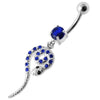 Sparkling Snake Belly Ring: Stunning 14g Surgical Steel & Sterling Silver Charm