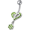 Trendy Jeweled Heart Belly Ring – Statement Jewelry for Bold Online Shoppers!