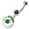 Trendy Jeweled Sterling Silver Banana Bar Belly Ring - Shop Now!