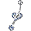 Trendy Jeweled Heart Belly Ring – Statement Jewelry for Bold Online Shoppers!