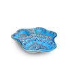 Charming Christmas Gift: 3-in-1 Ceramic Snack & Dip Bowl in Elegant Blue