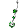 Trendy Floral Sterling Silver Belly Ring - Dazzle Your Style!