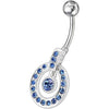 Vibrant Jeweled Banana Bar Belly Ring – Dazzle with Style!