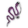 Trendy Multi Jeweled Snake Belly Ring - Dazzling 925 Sterling Silver Charm