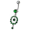 Sparkling CZ Gem Belly Ring - Stunning Navel Piercing Jewelry for You!