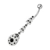 Trendy Curved Sterling Silver Belly Ring - 14G Surgical Steel Style!