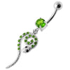 Sparkling Snake Belly Ring: Stunning 14g Surgical Steel & Sterling Silver Charm