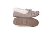 Nordvek Cozy Sheepskin Suede Moccasin Slippers - Non-Slip Comfort