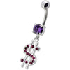 Trendy Jeweled Dollar Sign Belly Ring - Glam Up Your Style!