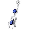 Sparkling Jeweled Spider Belly Ring - Trendy Body Jewelry