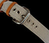 Strond DC-3 Vintage Canvas Watch Strap: Khaki Charm with Leather Accents