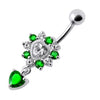 Enchanting Royal Heart Jeweled Belly Ring - Elevate Your Style Today!