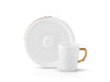 Elegant Gold Bone China Coffee Cup & Saucer Set - Hand-Painted Perfection