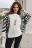 Cozy Reyna Striped Batwing Knit Jumper - Trendy & Comfortable Style!