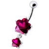 Trendy Sterling Silver Floral Belly Ring with Surgical Steel Bar – Shop Now!