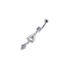 Trendy Triangled Jewel Belly Ring - Stylish 316L Surgical Steel Accessory