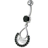 Stylish Silver Dangling Belly Ring - Trendy Body Jewelry for Online Shoppers