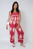 Chic & Vibrant Printed Strapless Jumpsuit for Effortless Style