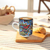 Luxury Handmade Scarlet Blue Tulip Ceramic Mug - Perfect for Coffee Lovers!